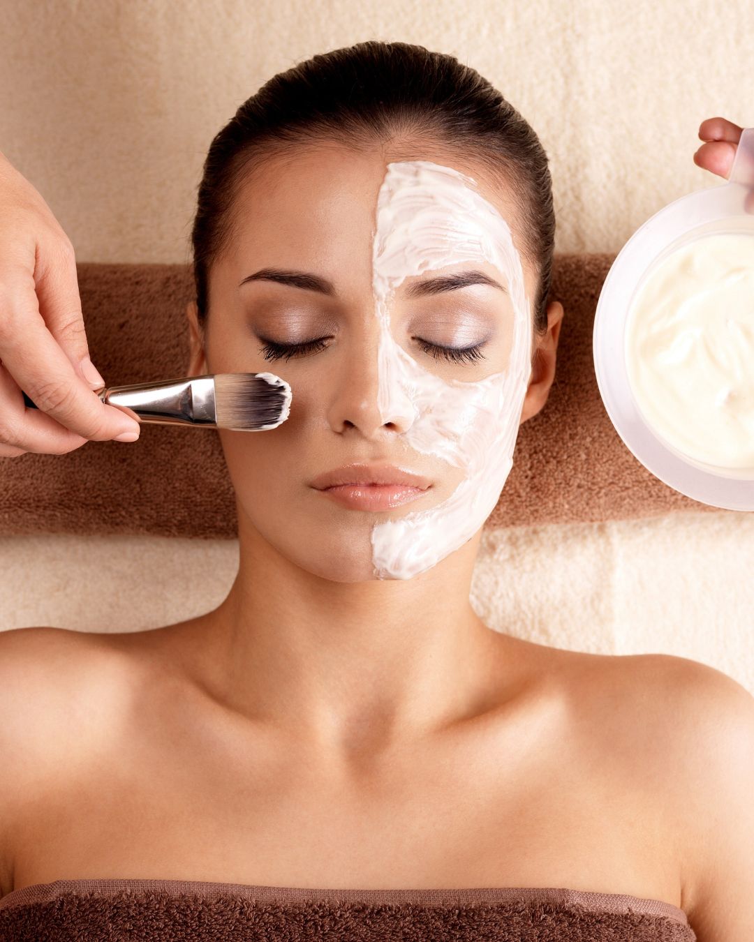 Client enjoying the Blissful Revival 30-Minute Facial at Chryshakti Spa in Winter Park, designed to refresh skin and introduce holistic skincare. Ayurveda, Orlando spa deals, grand opening facial promo, express glow facial, holistic skincare Florida